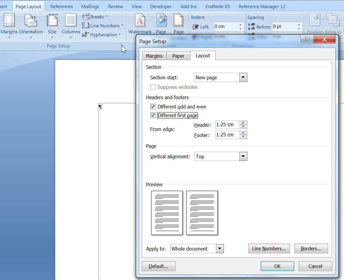 presentation format in word