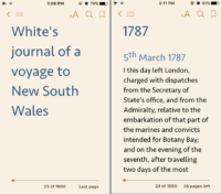 EPUB conversion: Screen capture of an EPUB ebook text on an iPhone 5 screen.